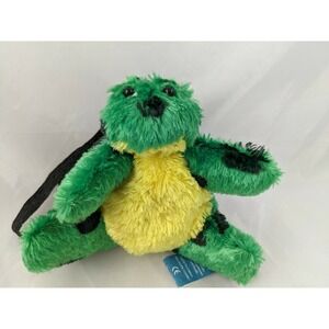 First Main Green Turtle Secret Keeper Plush 4.5 Inch 1572 Zipper Stuffed Animal